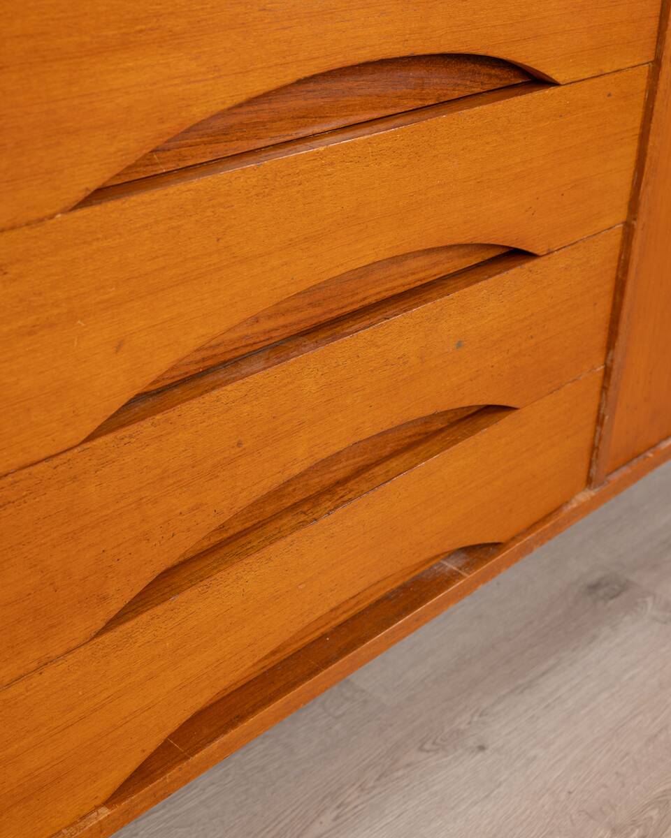 Vintage highboard 1960s wooden sideboard italian design