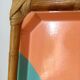Genevieve Lethu vintage fiberglass and rattan platter