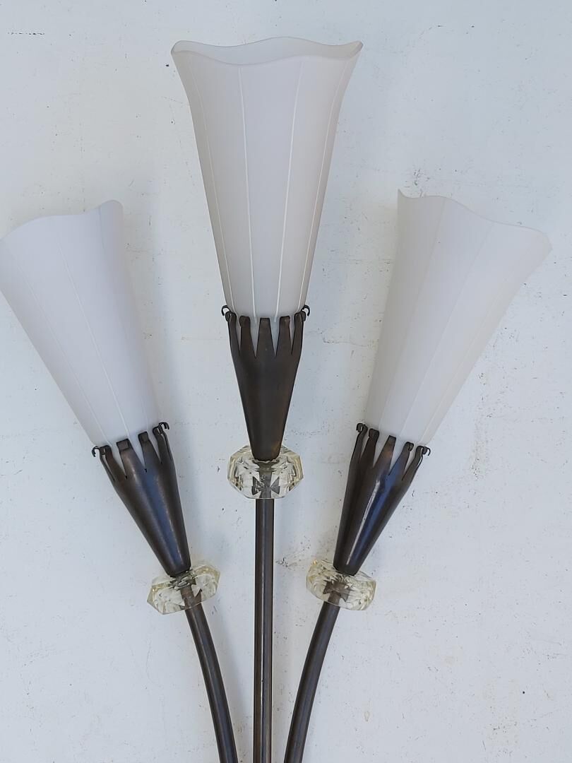 Pair of arum sconces edition Lunel Paris 50s