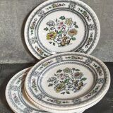 Six English porcelain dessert plates WOOD & SONS Dorset service