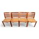 Niels Otto Møller Model 408, Set of 4 Teak Papercord Dining Chairs for J.L.