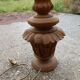Vintage sculpted lamp and fabric lampshade