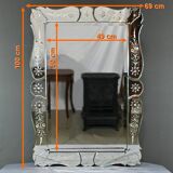 Miroir Vénitien en Verre de Murano, Italie – Début XXe