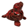 Beautiful seal in ceramic with metallic red glaze.