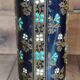Old pair of Gien vases/enameled relief decoration