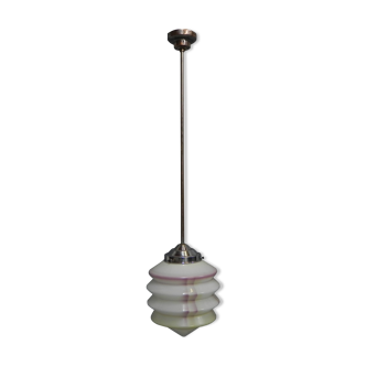 Art deco hanging lamp with lantern shade