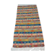 Traditional handmade multicolored striped margoum rug -150x75cm
