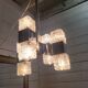Chrome and glass pendant chandelier by Sciolari, Italy, 1960s