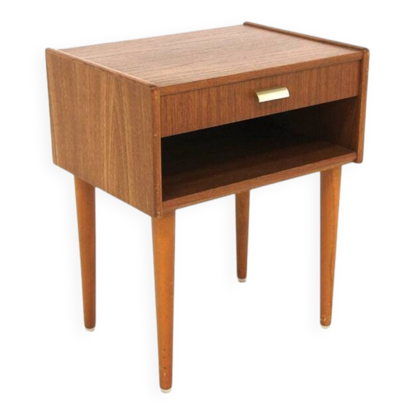 Table de chevet scandinave en teck, Suède, 1960