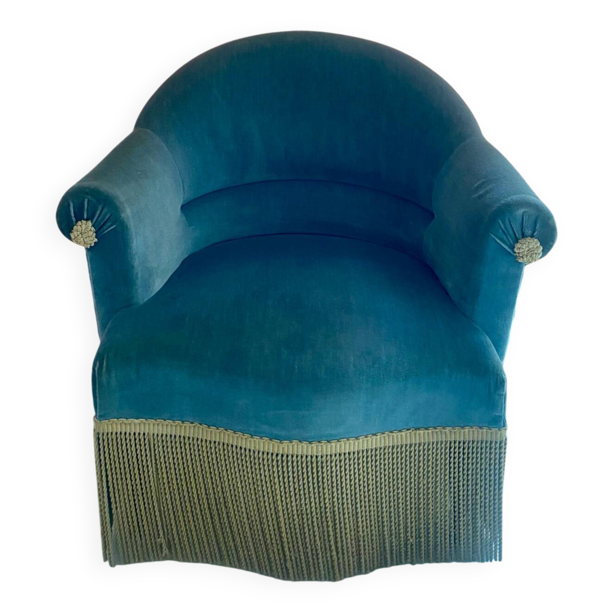 Blue toad armchair