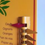 Vintage Provençal sheet metal commission list organizer