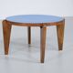 Blue lacquered wooden coffee table - 1950s