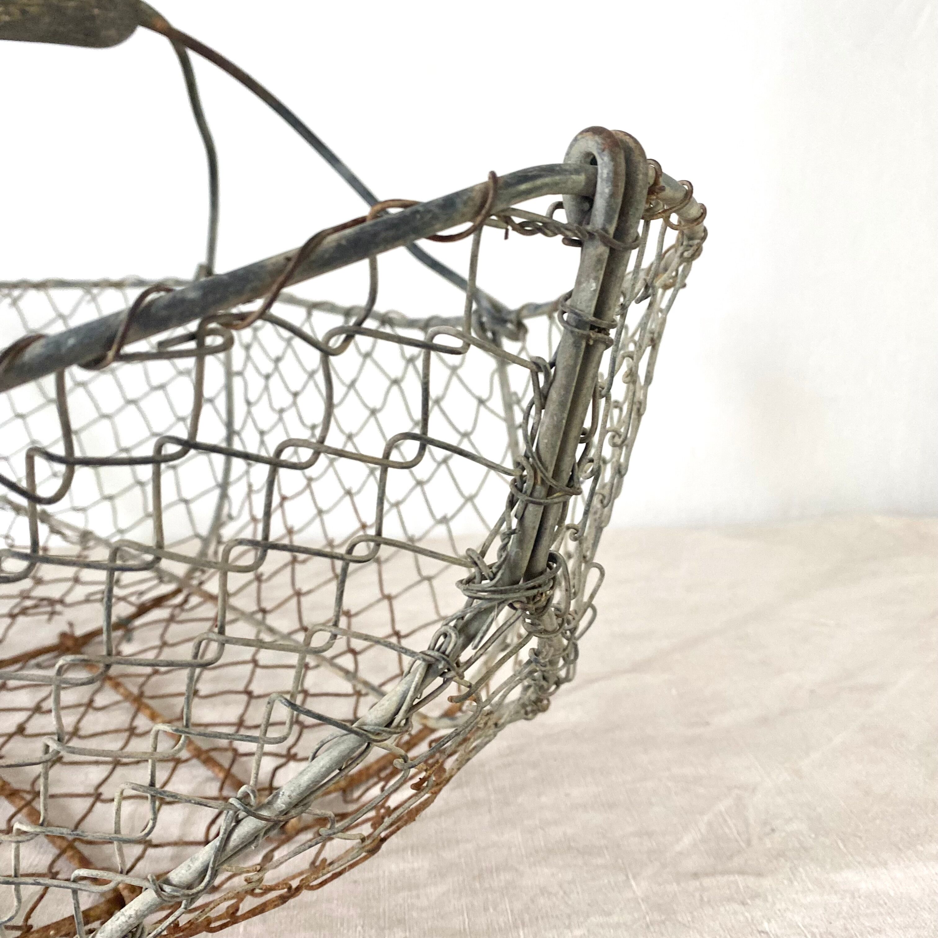 Old wire apple basket