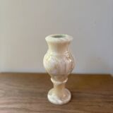 Honey agate vase, natural stone, vintage Italy, 1960s