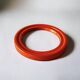 Vintage round orange plastic mirror Cattaneo - Space Age Design