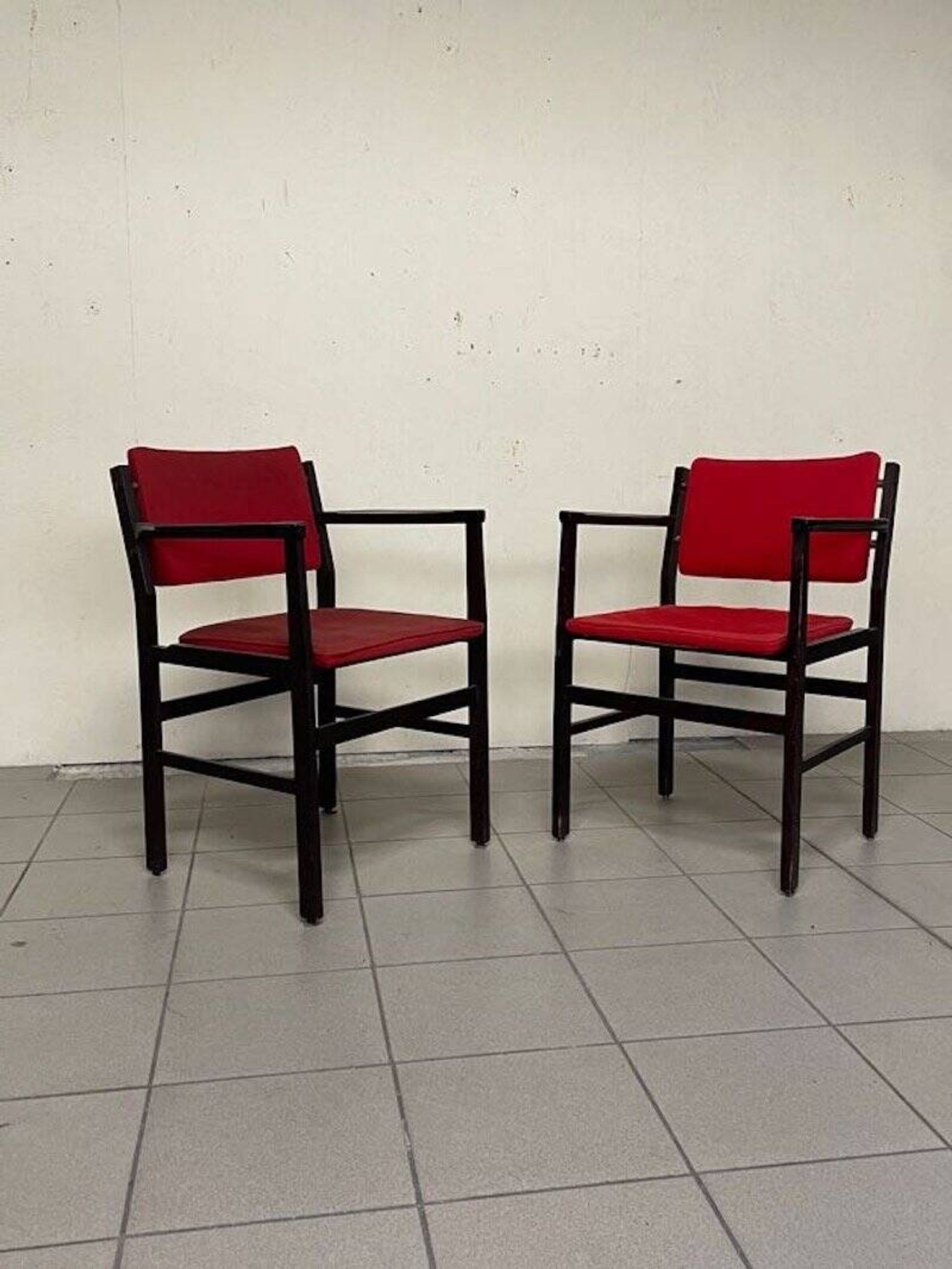 Armchairs with armrests, 1960s, set of 2