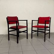 Armchairs with armrests, 1960s, set of 2