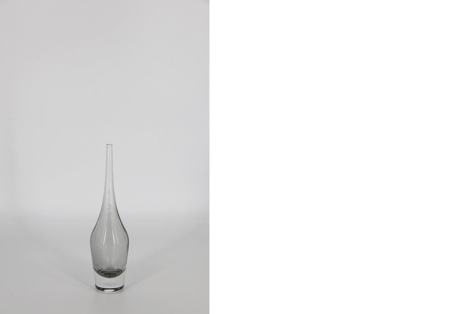 Scandinavian Glass Vase with Slim Neck, 1960s