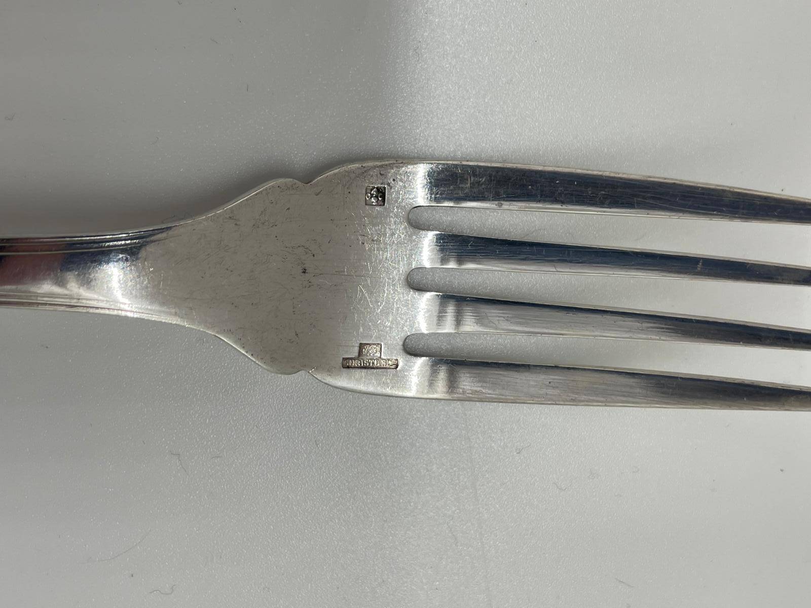 Christofle "America" fish cutlery set (x6)