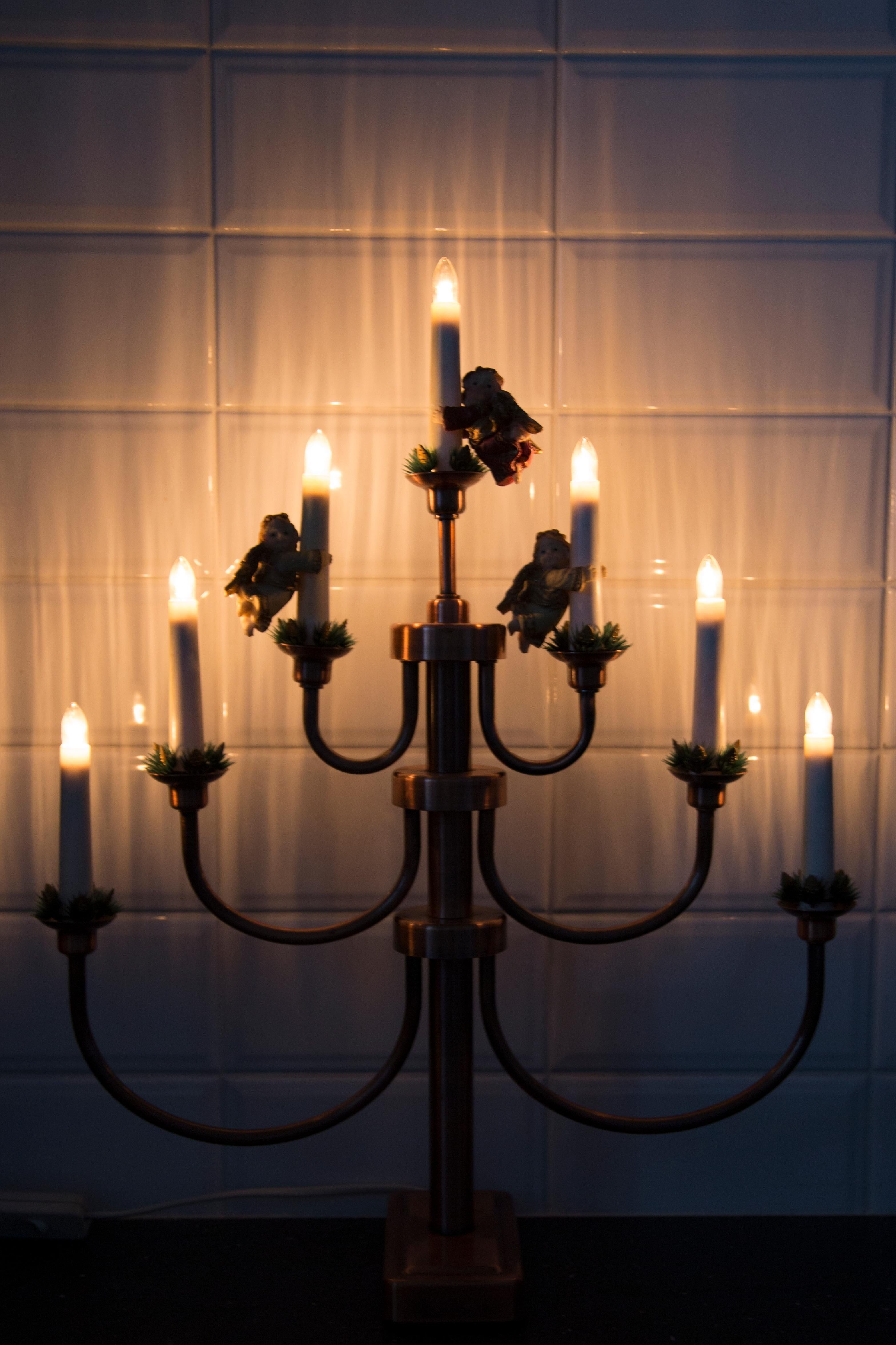 Lampe de table Mid Century White Angels