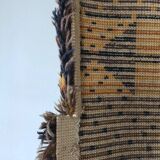 Large Scandinavian brown wool rya rug | Sweden | 1960s