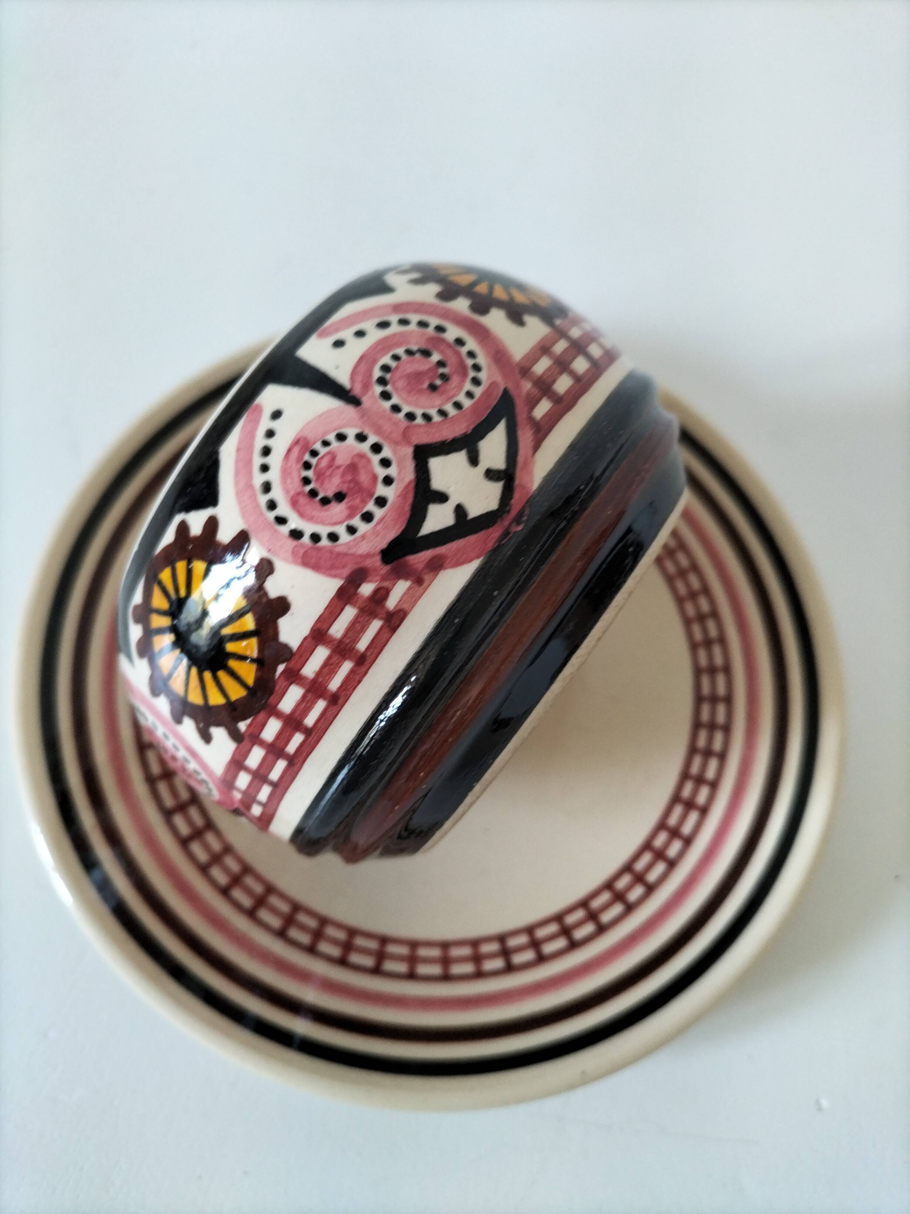 Cup and saucer Paul Fouillen – Quimper – 1950s