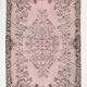 5x9 Light Pink Handmade Wool Turkish Rug 266x157Cm