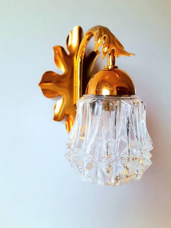 Paire D'Appliques Feuilles D'Acanthes 1970