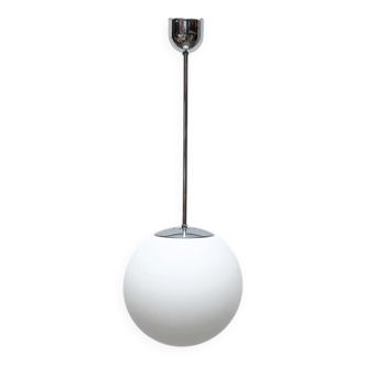 Vintage glass ball pendant lamp in German space style by Limburg.