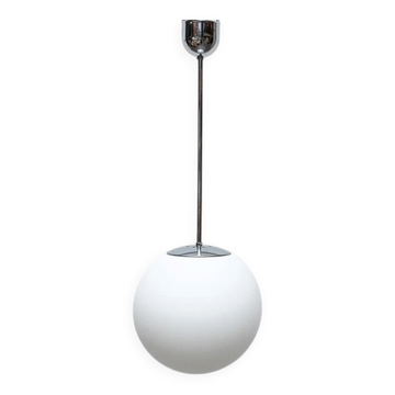 Vintage glass ball pendant lamp in German space style by Limburg.