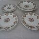 Dish and 3 plates gien decoration moustiers clérys floral decoration