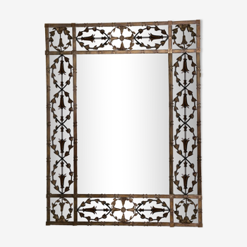Miroir rectangulaire en fer forgé à fleurs de lys 205x158 cm