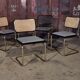 Lot de 4 chaises pied doré B32 Marcel Breuer