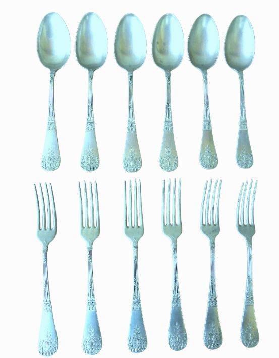 1/2 consulate - empire, tin gold & silverware cutlery set