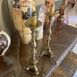 Paire de lampes en bronze vintage