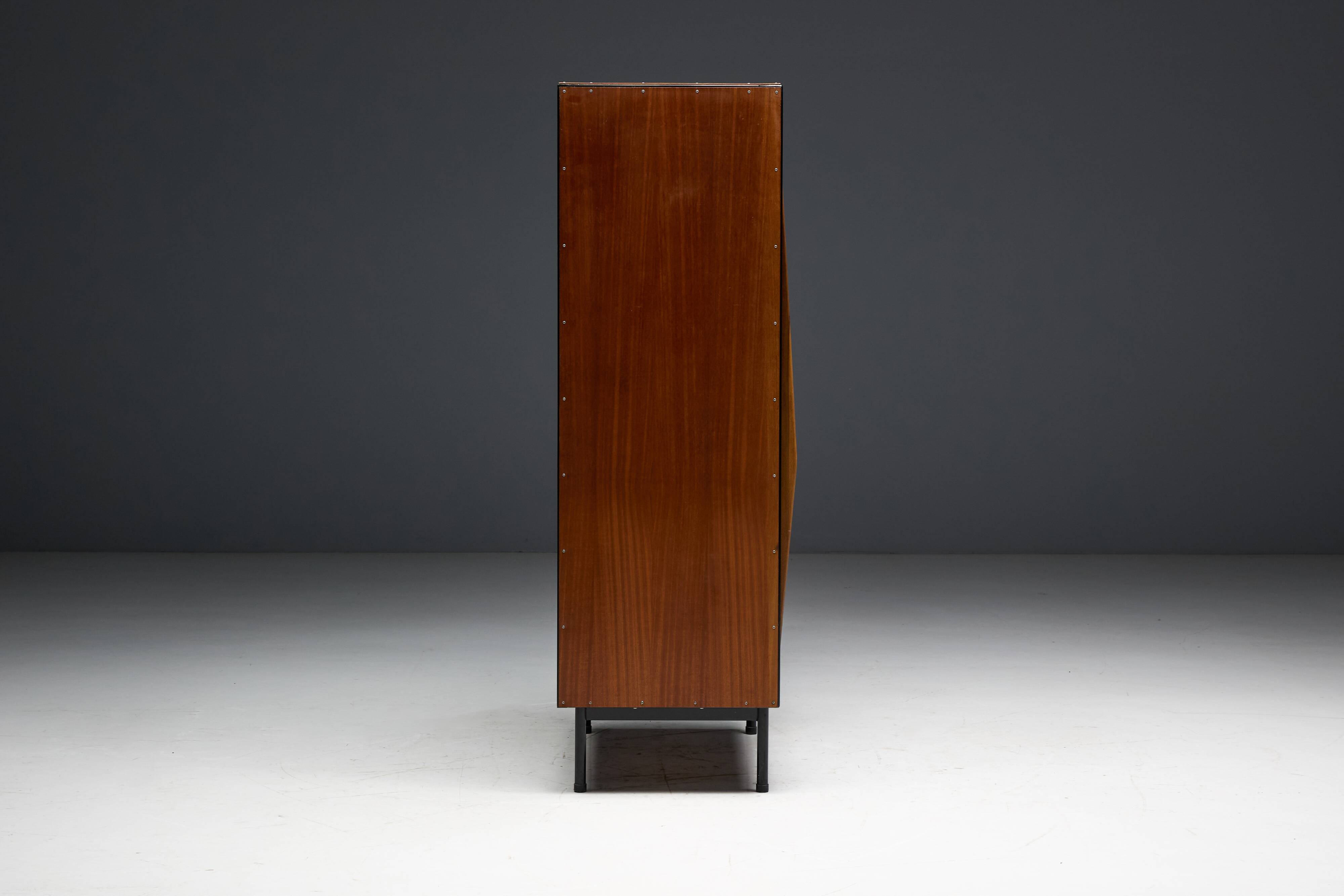 Modernist wardrobes by Willy Van Der Meeren for Tubax, Belgium, 1950s