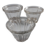 3 jam jars in blown glass