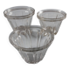 3 verrines à confitures en verre soufflé