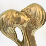 Brass Intertwined Male & Female Statue, 1970s