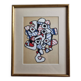 Screenprint after Jean Dubuffet, 1970s, gilded frame under glass, 24 x 31 cm
