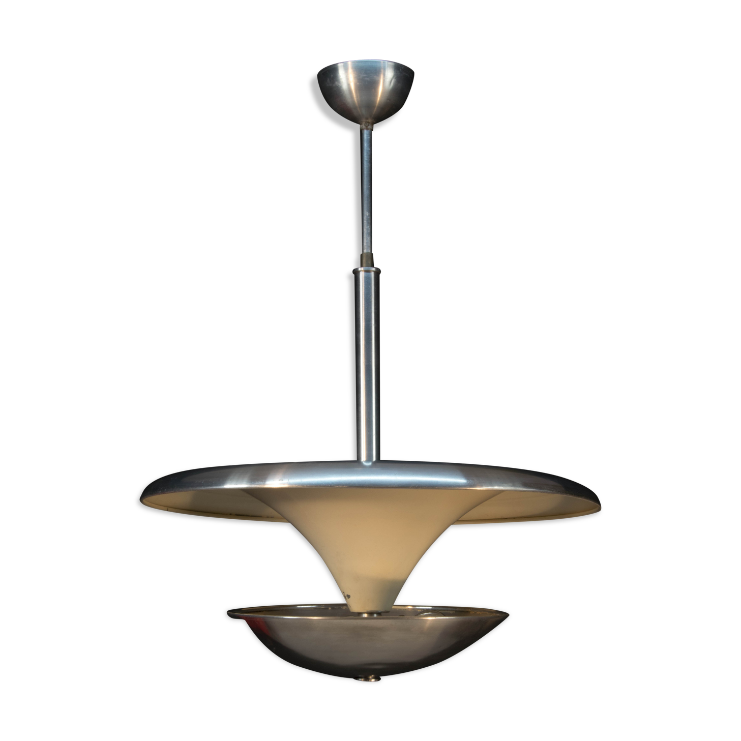Bauhaus chandelier with indirect light, 1930s