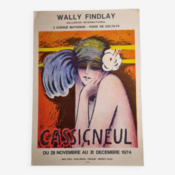 Affiche Originale de Jean Pierre Cassigneul - Expo 74 chez Wally Findlay