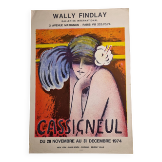 Affiche Originale de Jean Pierre Cassigneul - Expo 74 chez Wally Findlay