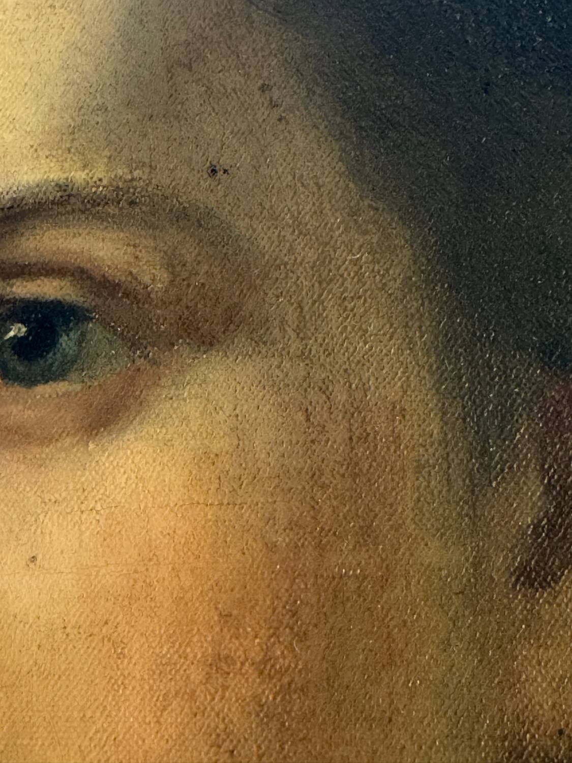 Oil on canvas portrait of a young girl, early 20th century