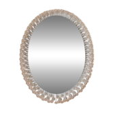 Miroir à fleurs vintage avec éclairage Emil Stejnar Rupert Nikoll