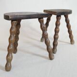 Tabourets de traite en bois