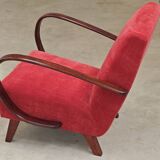 H410 Type C Powder Pink Armchair by Jindrich Halabala for Thonet 1930