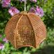 Suspension en cannage et rotin vintage