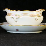 Porcelain sausage of Limoges giraud gilded hand painted