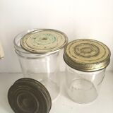 Two Jars Weiss glass and metal lid